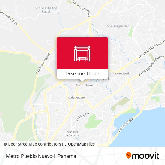 Metro Pueblo Nuevo-I map