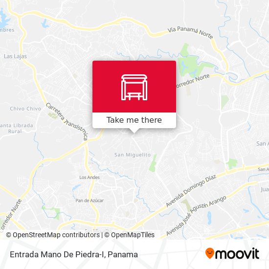 Entrada Mano De Piedra-I map