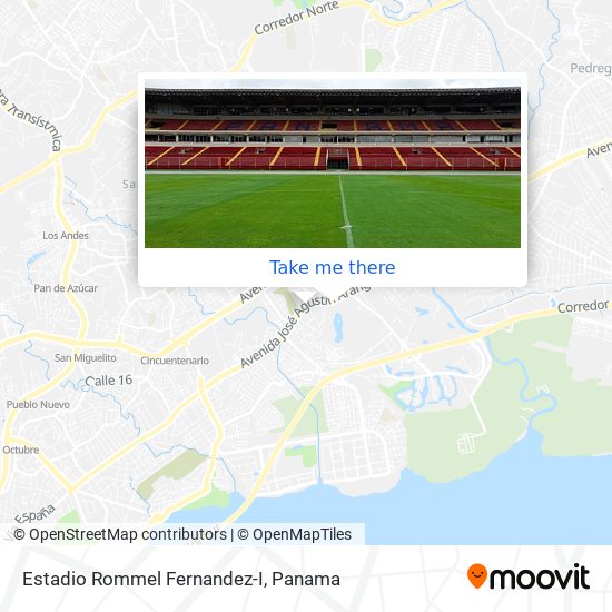 Estadio Rommel Fernandez-I map