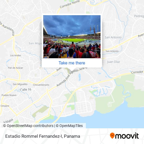 Estadio Rommel Fernandez-I map