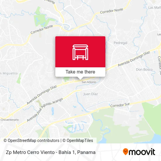 Mapa de Zp Metro Cerro Viento - Bahía 1