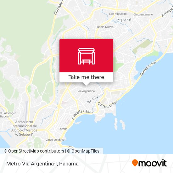 Mapa de Metro Vía Argentina-I