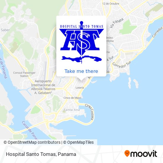 Hospital Santo Tomas map