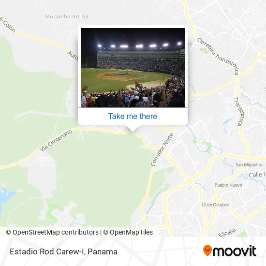 Estadio Rod Carew-I map