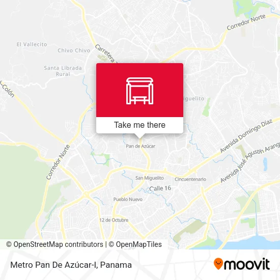 Mapa de Metro Pan De Azúcar-I