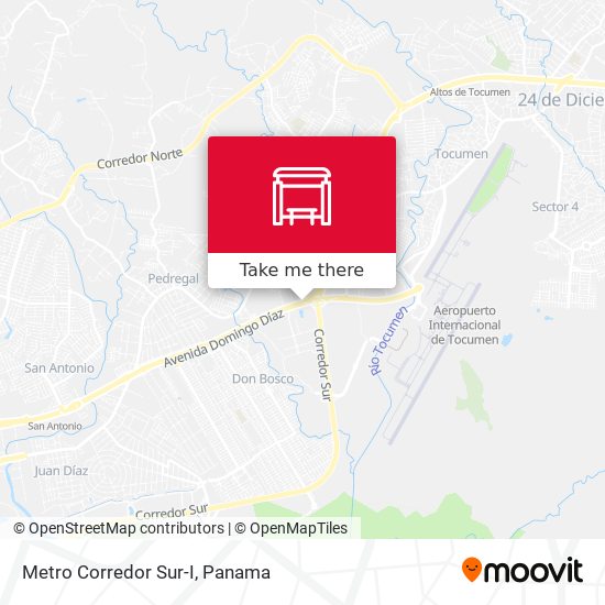 Metro Corredor Sur-I map