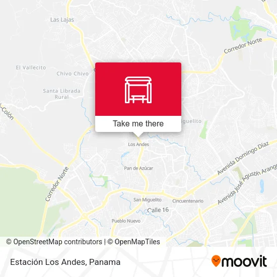 Mapa de Estación Los Andes