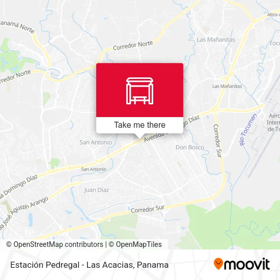 Mapa de Estación Pedregal - Las Acacias