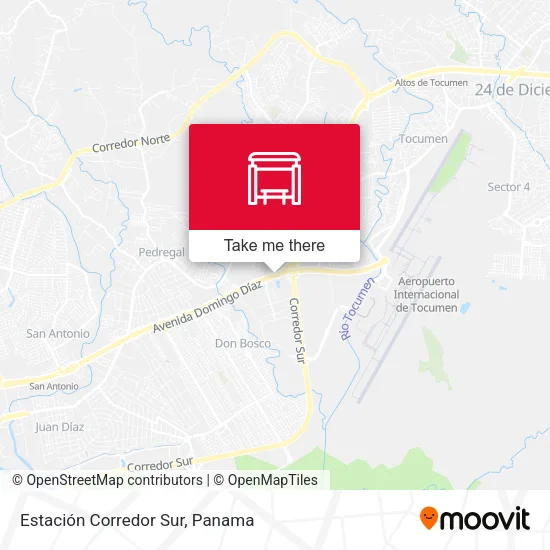 Mapa de Estación Corredor Sur