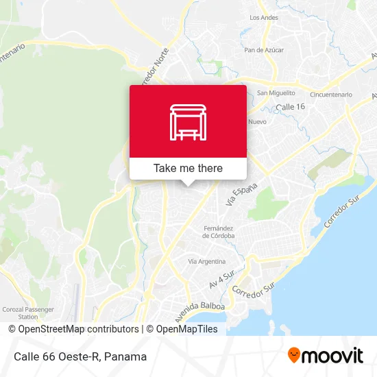 Calle 66 Oeste-R map