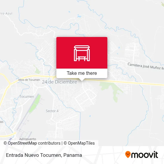 Entrada Nuevo Tocumen map