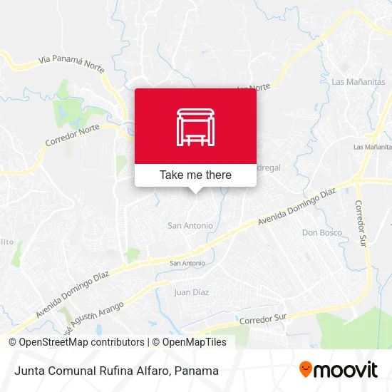 Mapa de Junta Comunal Rufina Alfaro