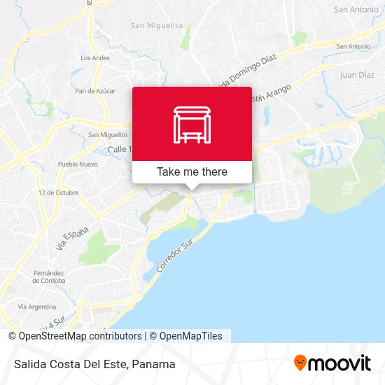 Salida Costa Del Este map