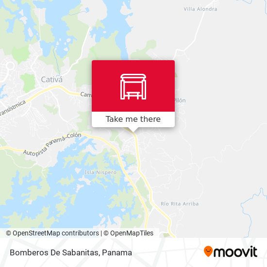 Bomberos De Sabanitas map
