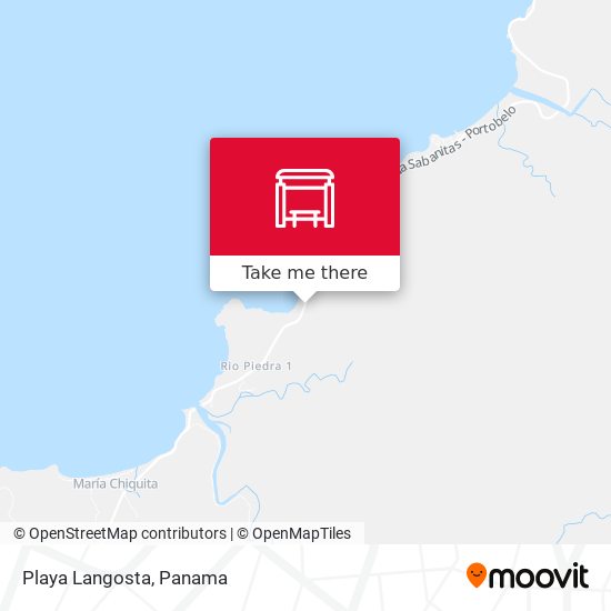 Playa Langosta map