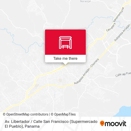 Mapa de Av. Libertador / Calle San Francisco (Supermercado El Pueblo)