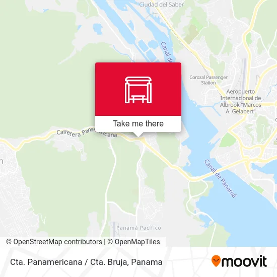 Mapa de Cta. Panamericana / Cta. Bruja