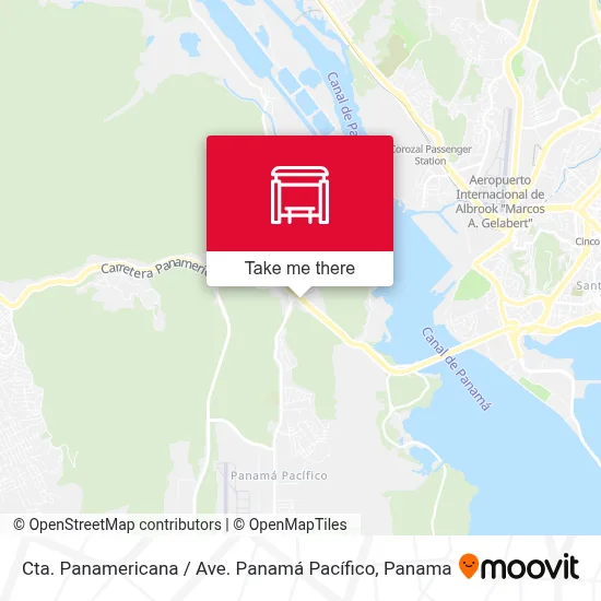 Mapa de Cta. Panamericana / Ave. Panamá Pacífico