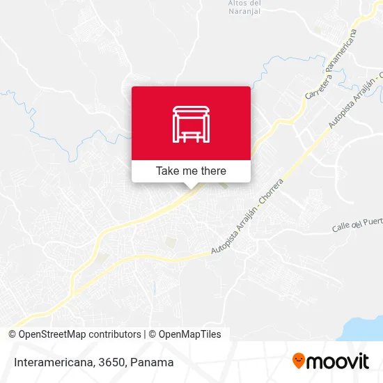 Mapa de Interamericana, 3650