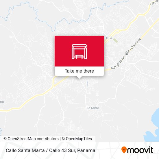Mapa de Calle Santa Marta / Calle 43 Sur