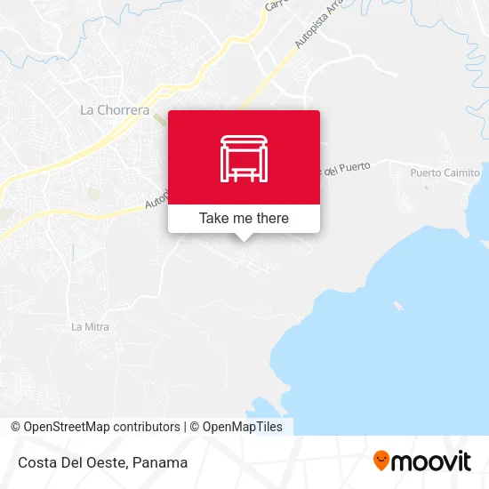 Mapa de Costa Del Oeste