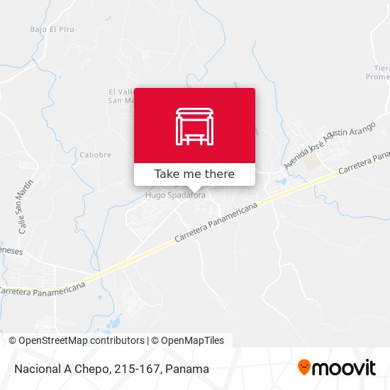 Nacional A Chepo, 215-167 map