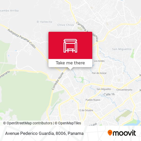 Mapa de Avenue Pederico Guardia, 8006