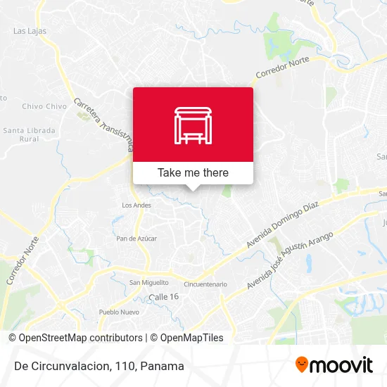 Mapa de De Circunvalacion, 110