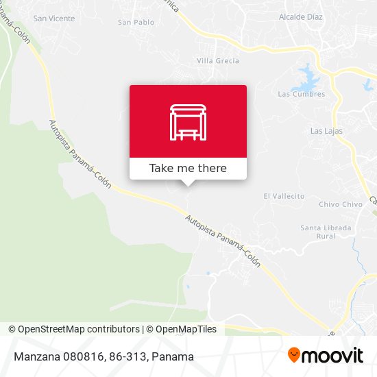 Manzana 080816, 86-313 map
