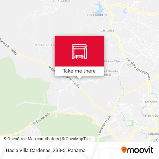 Hacia Villa Cardenas, 233-5 map