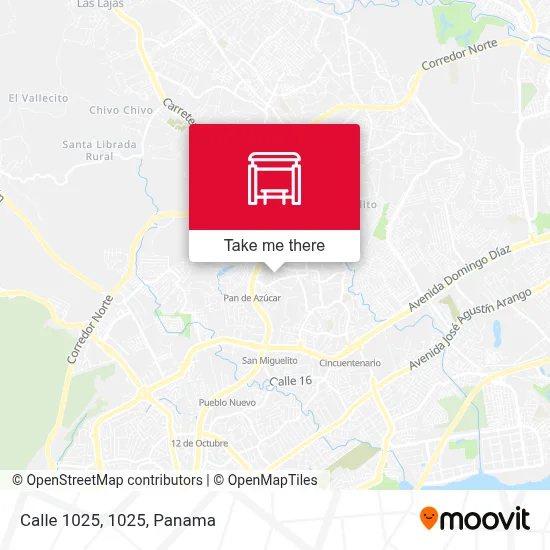 Calle 1025, 1025 map