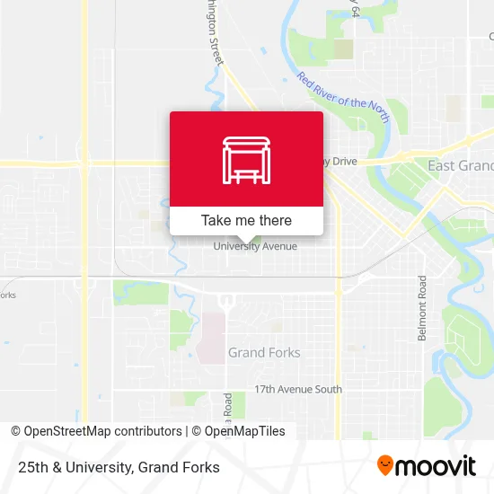 25th & University map
