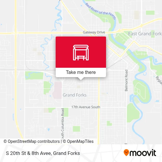 S 20th St & 8th Avee map