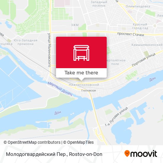 Молодогвардейский Пер. map