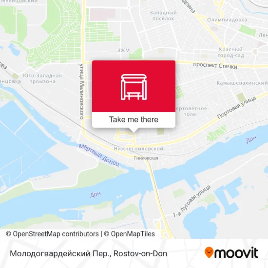 Молодогвардейский Пер. map
