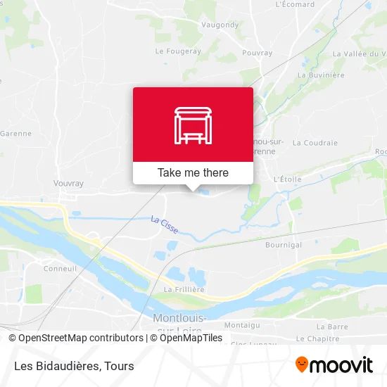 Les Bidaudières map