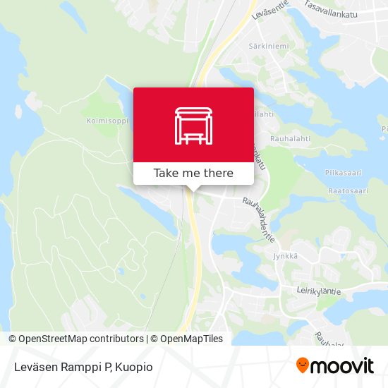 How to get to Leväsen Ramppi P in Kuopio by Bus?