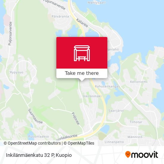 Inkilänmäenkatu 32 P map
