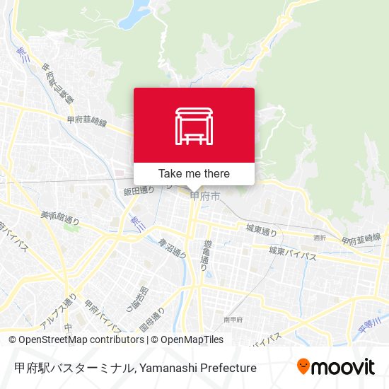 甲府駅バスターミナル map
