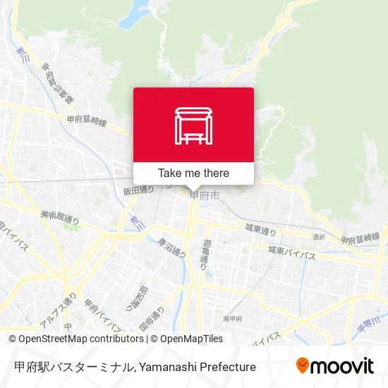 甲府駅バスターミナル map