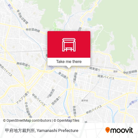 甲府地方裁判所 map