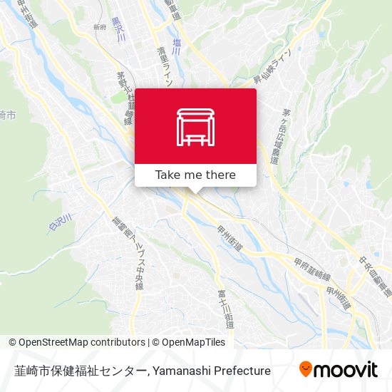 韮崎市保健福祉センター map