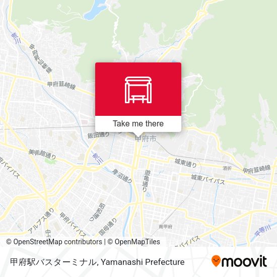 甲府駅バスターミナル map
