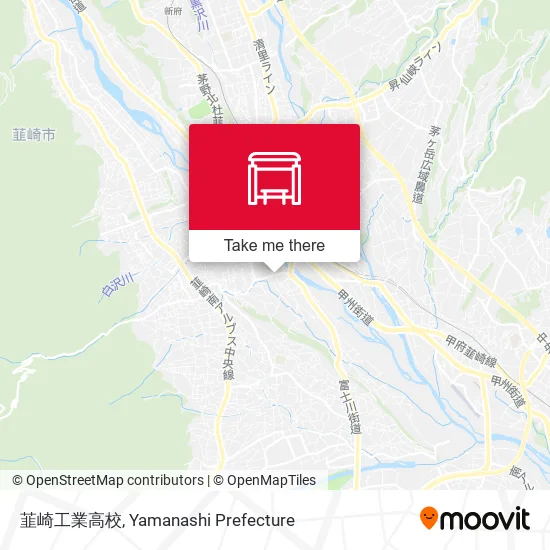 韮崎工業高校 map