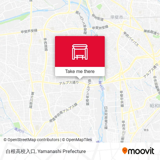白根高校入口 map