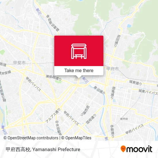 Kofu West High School map