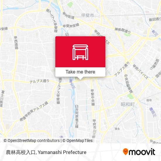 農林高校入口 map