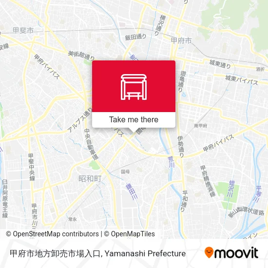 甲府市地方卸売市場入口 map