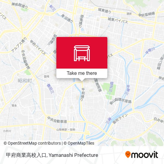 甲府商業高校入口 map