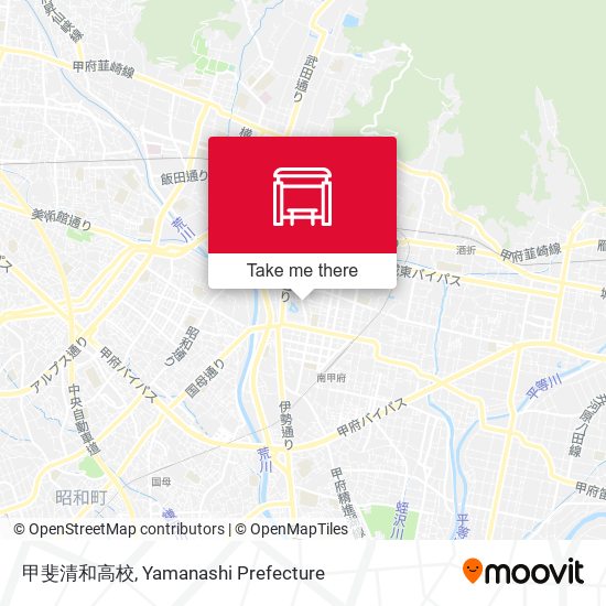 甲斐清和高校 map